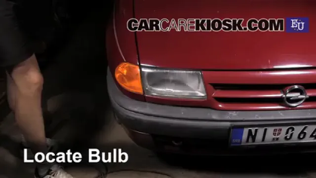 1993 Opel Astra F 1.4L 4 Cyl. Éclairage Feux de croisement (remplacer l'ampoule)